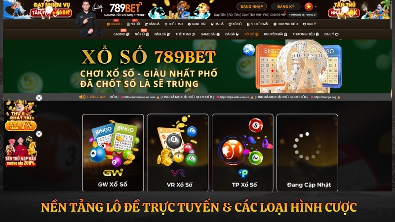 Xổ Số 789BET: Đánh Giá Sảnh Lô Đề Online & Tỷ Lệ Trả Thưởng